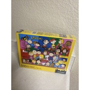 Factory Sealed Aquarius 500 Piece Peanuts Charlie Brown Jigsaw Puzzle #62-171